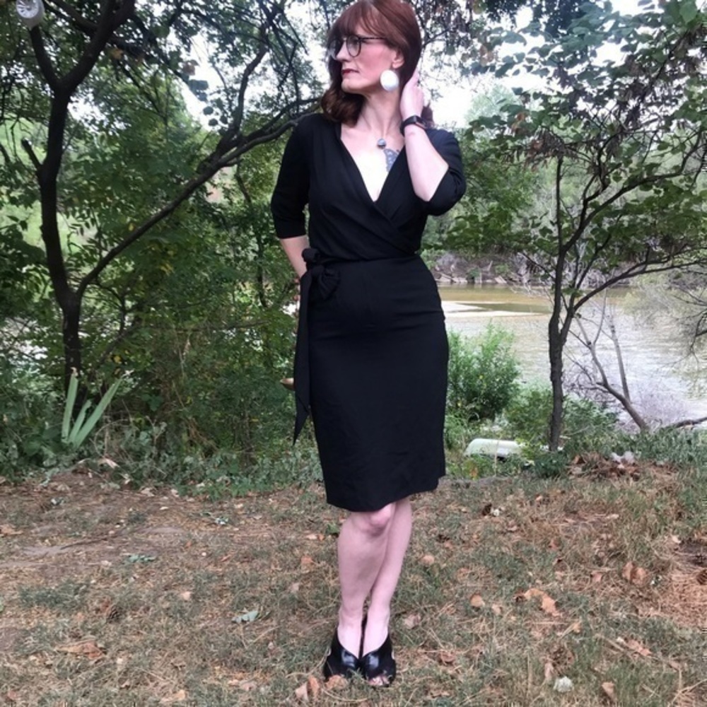 69’s Vintage Ann ‘Murray’ Wrap Top Sheath Dress